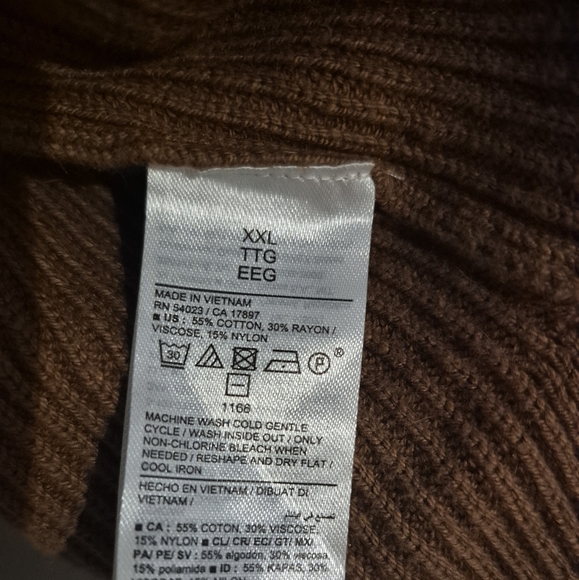 OLD NAVY Textured Long-Line Open-Front Sweater Spiced Saffron XXL - Picture 9 of 9